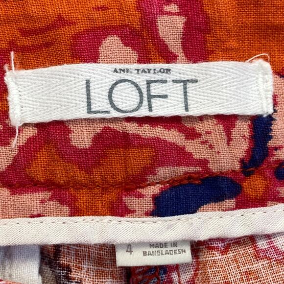 Ann Taylor‎ LOFT Women's Floral Shorts Size 4 Multicolor - Picture 3 of 8